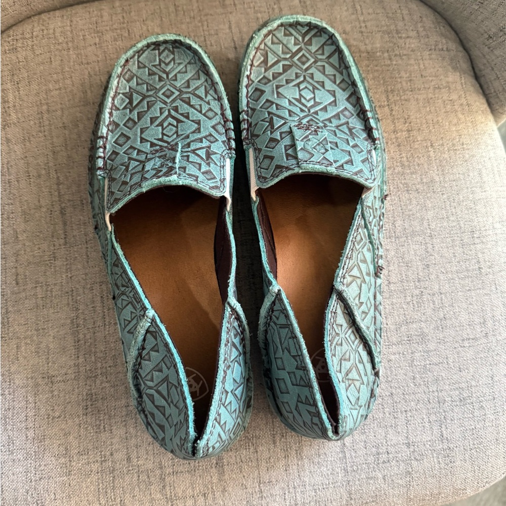 Ariat Teal loafers size 9.5